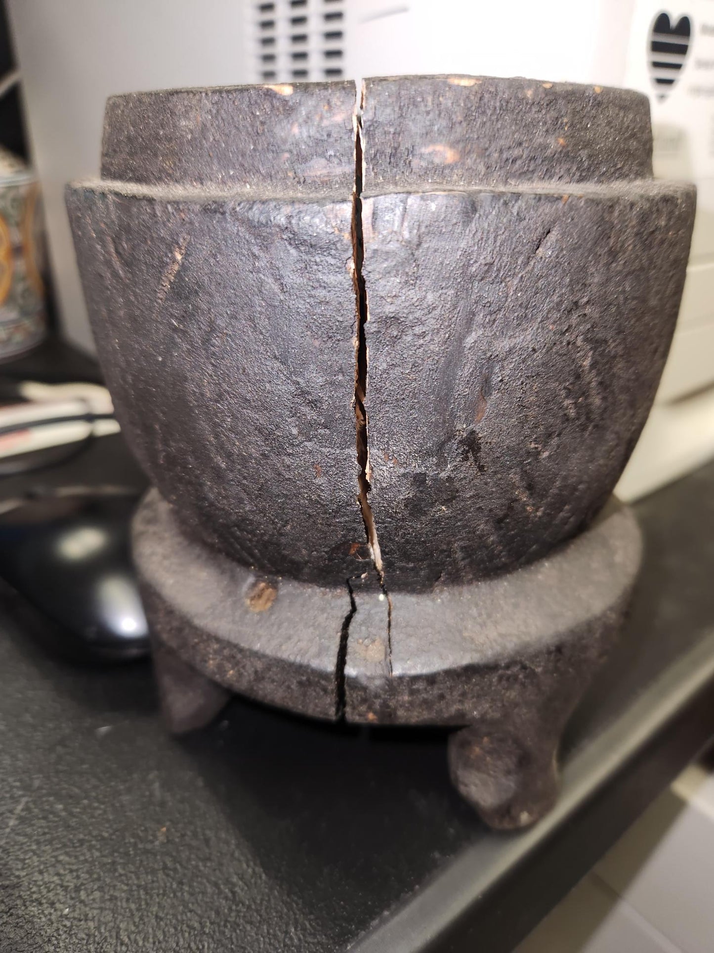 African Bowl Pot Very Old Rare wood