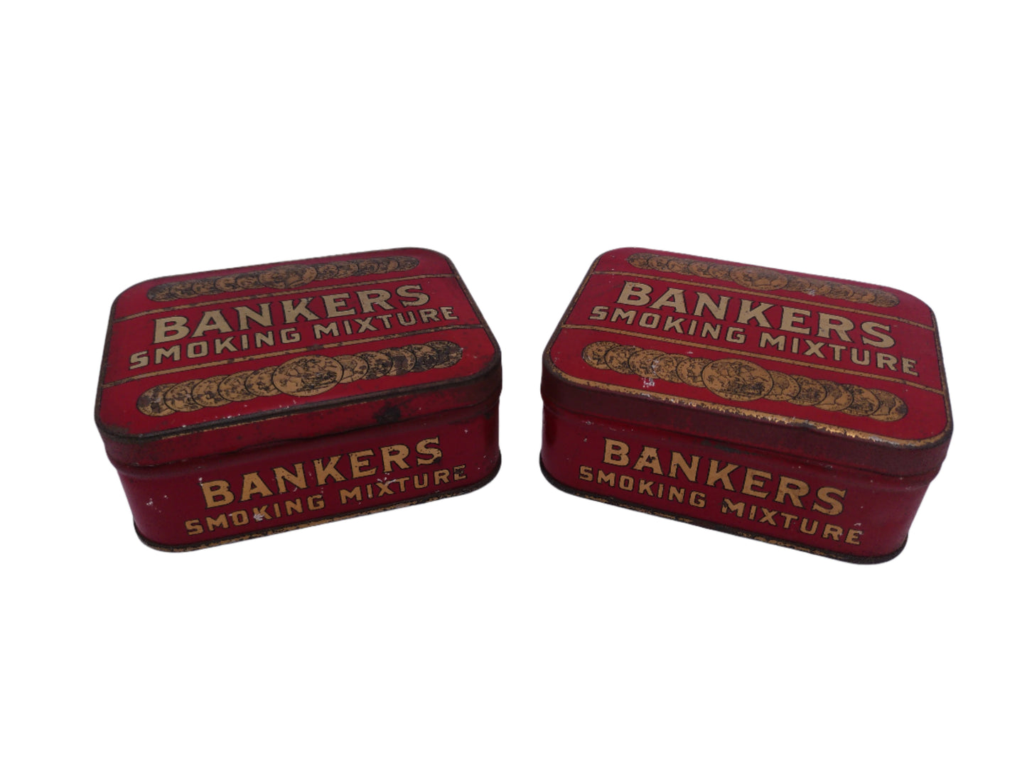 Bankers Smoking Mixture Tobacco Tin lot of 2