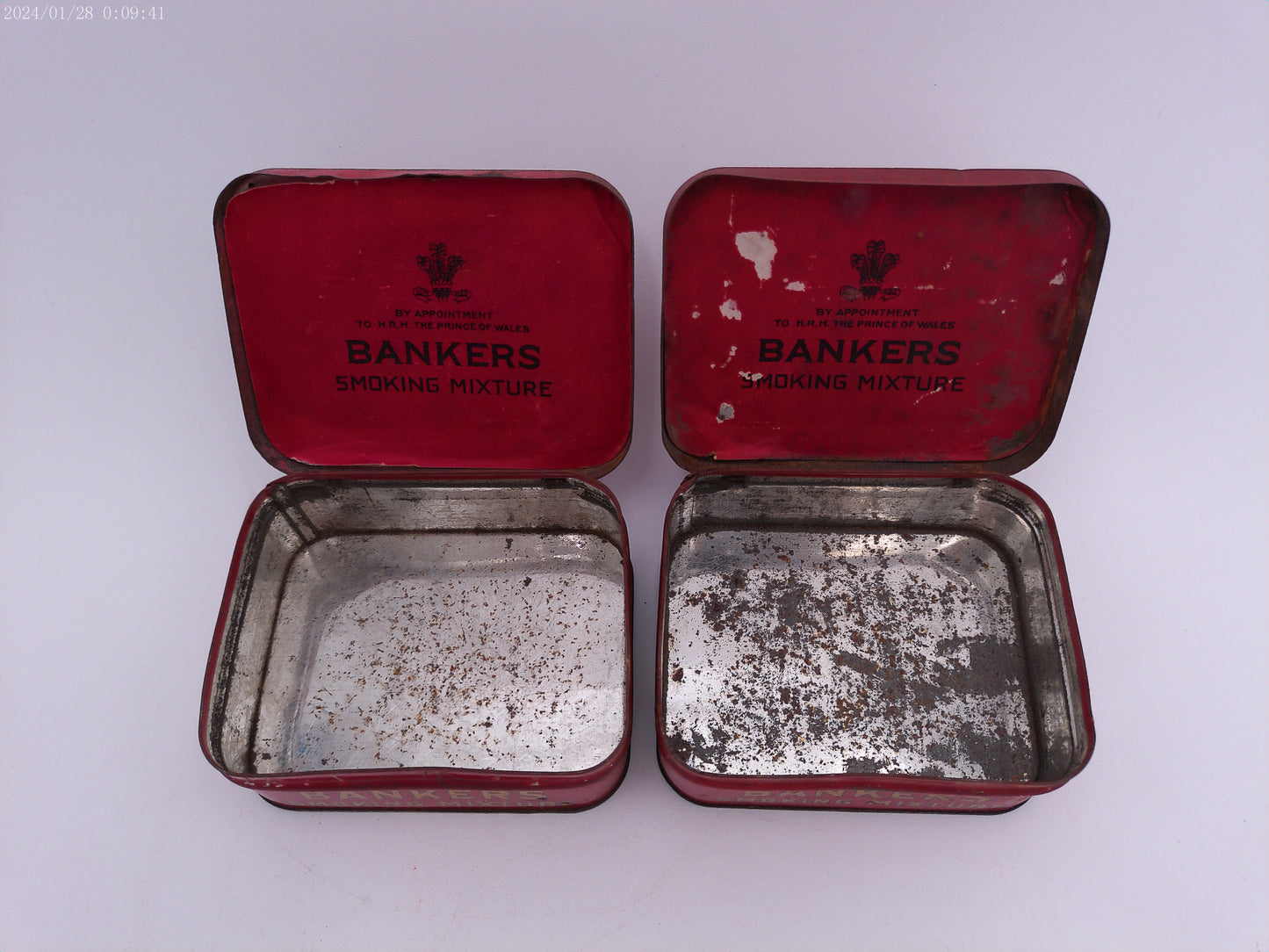 Bankers Smoking Mixture Tobacco Tin lot of 2