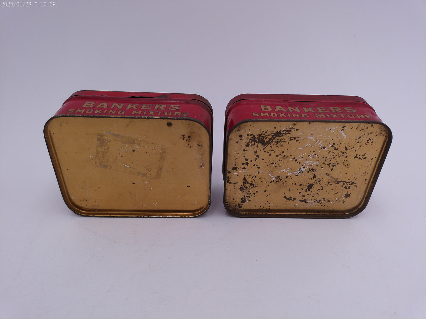Bankers Smoking Mixture Tobacco Tin lot of 2