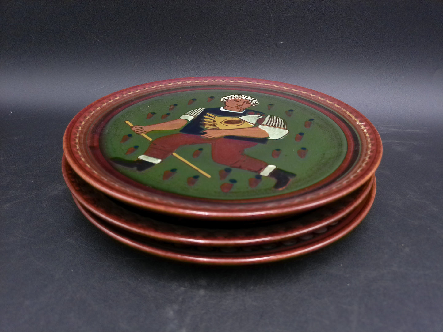 Set of 3 plates each with Unique Design Could be Swiss made