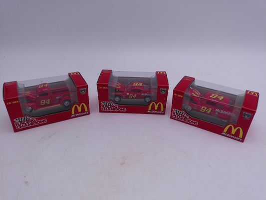 McDonald's Racing Champions  #94 Bill Elliot Lot of 3 Cars