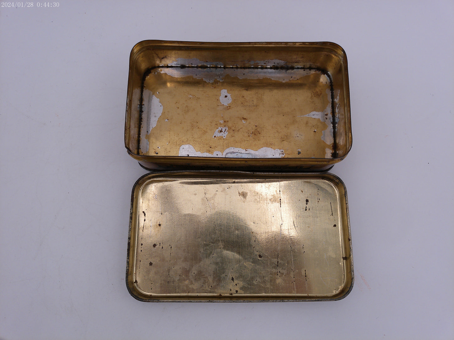 Antique Tin Box Old KEMP'S Salted Mixed Nuts Niagara Falls Riley's Toffee Candy Tin