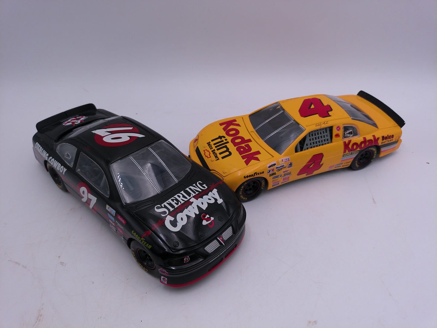Racing Champions Sterling Cowboy Racing Car NASCAR Vtg 1996 and  #4 Kodak Film  Chevy Monte Carlo