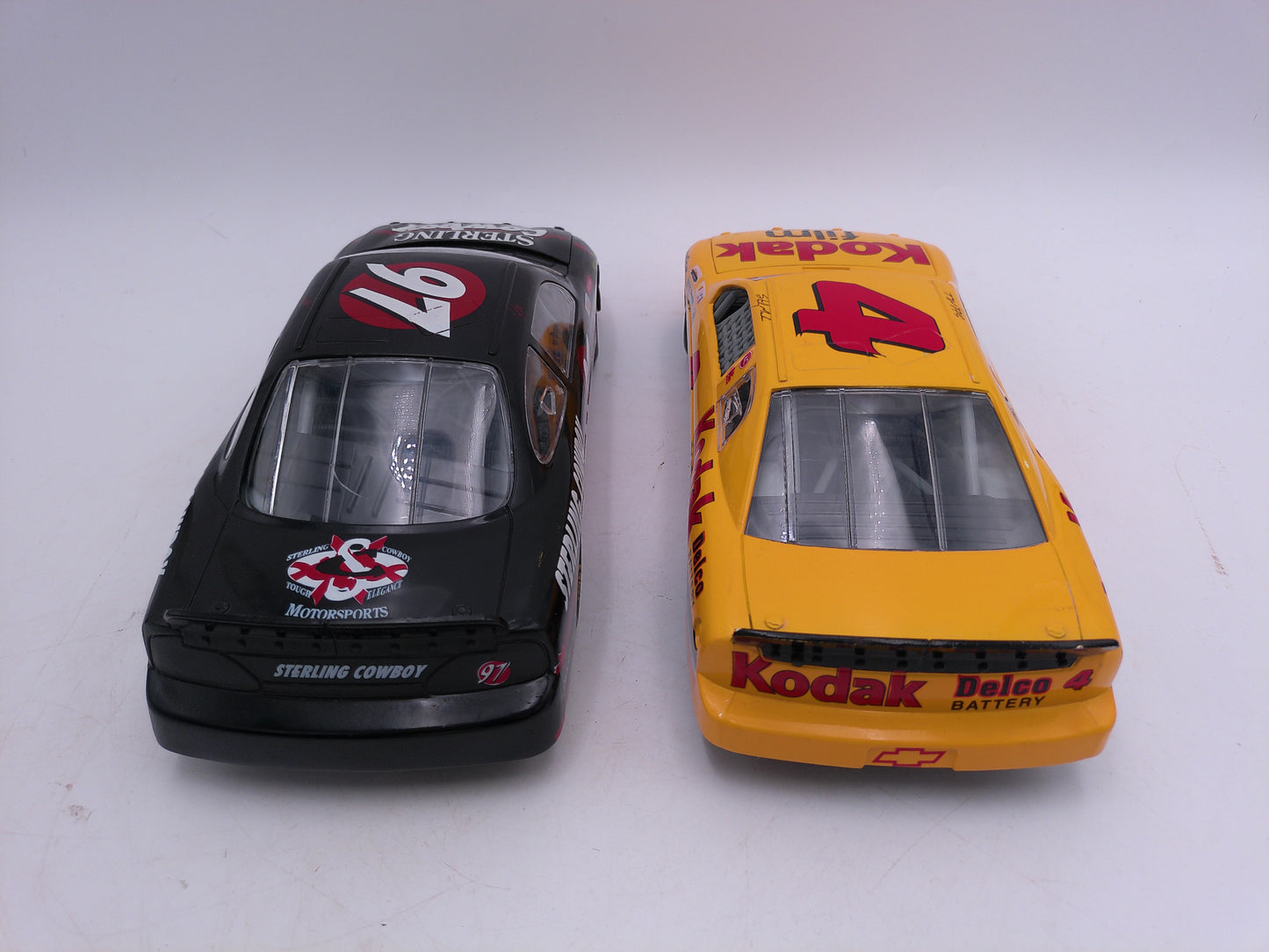 Racing Champions Sterling Cowboy Racing Car NASCAR Vtg 1996 and #4 Kodak Film Chevy Monte Carlo