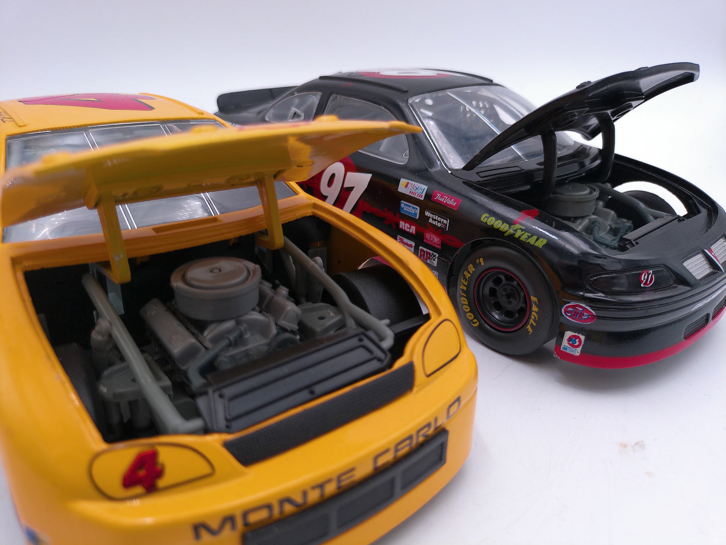 Racing Champions Sterling Cowboy Racing Car NASCAR Vtg 1996 and #4 Kodak Film Chevy Monte Carlo