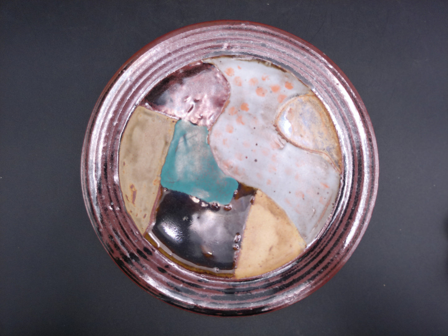 Handmade Ceramic Wall Hanging Plate Unique Art Pottery Tray Hand Painted