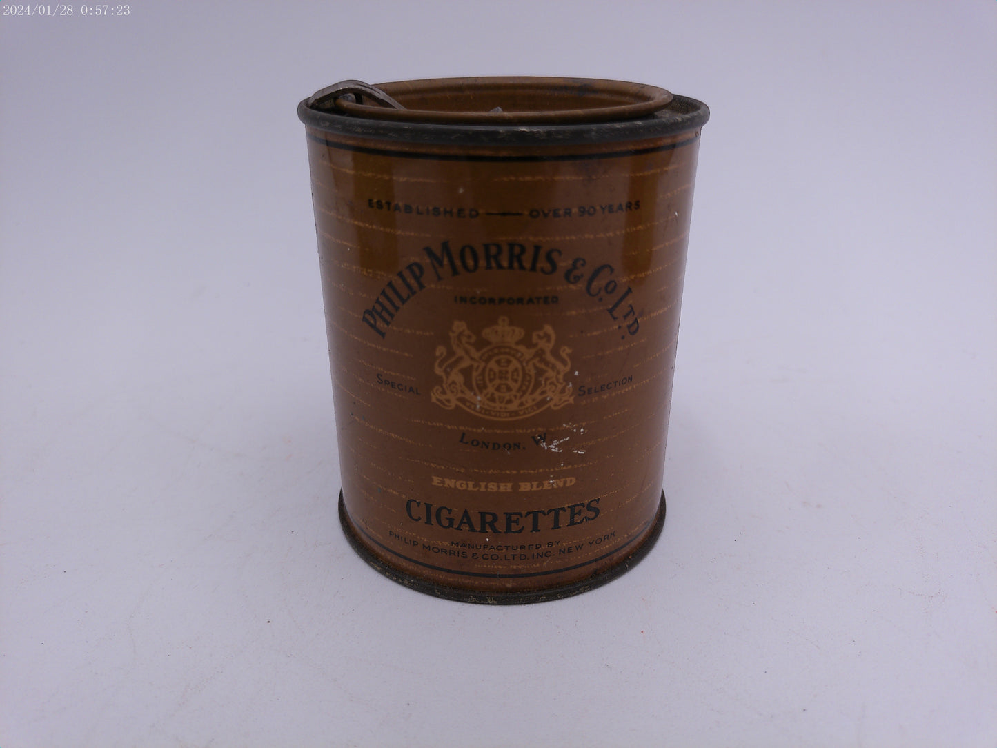 3 Vintage tins PHILLIP MORRIS & Co Climax Golden Twins Hills Bros Coffee