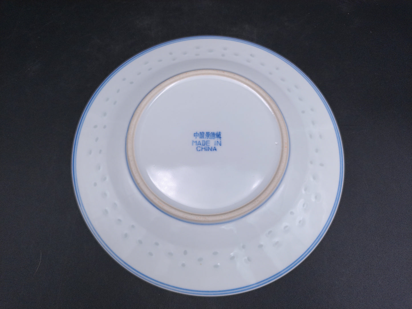 Chinese Blue & White Porcelain Dish Dragon Kangxi Set of 2 and one w/ Floral Design