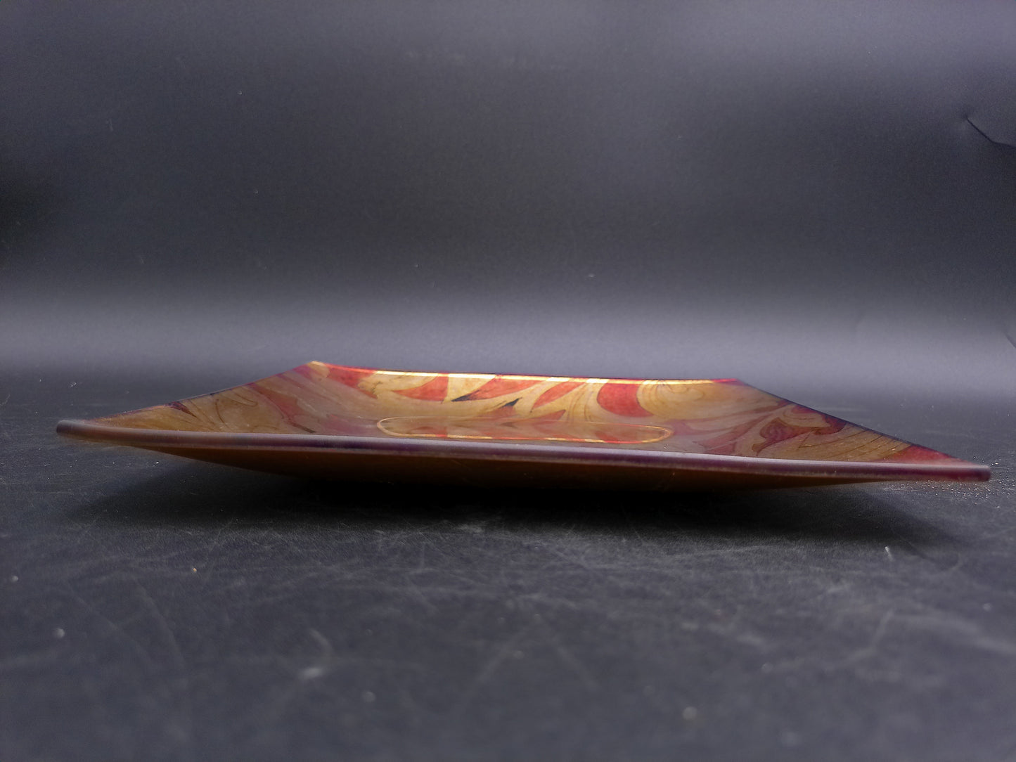 Gold Lacquer Tray Unique and Rare Floral Design