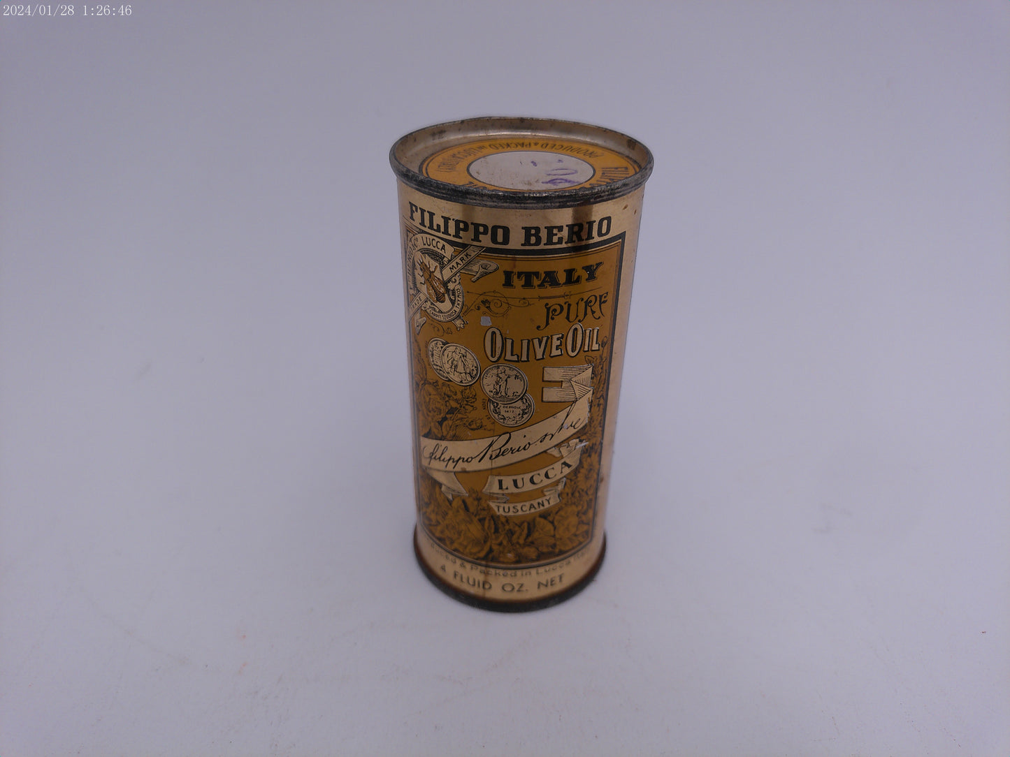 Lot 3 of Vintage Cans Ginger Instant Postum Filippo Berio Olive Oil