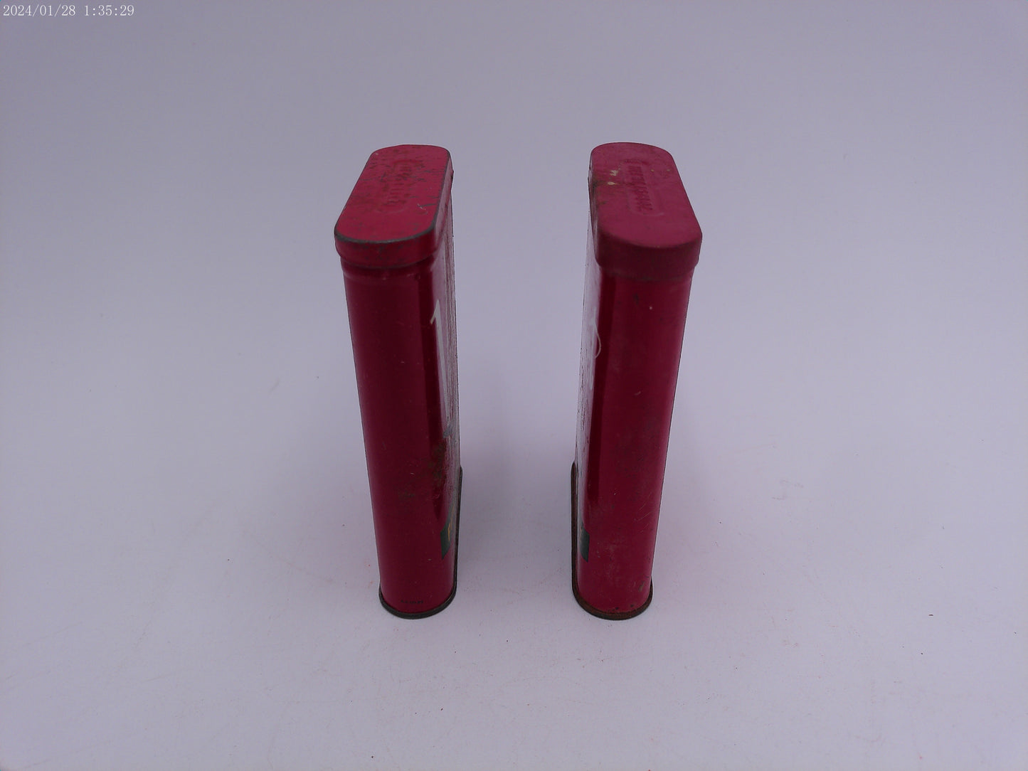 Vintage Velvet Pipe and Cigarette Tobacco Tin lot of 2
