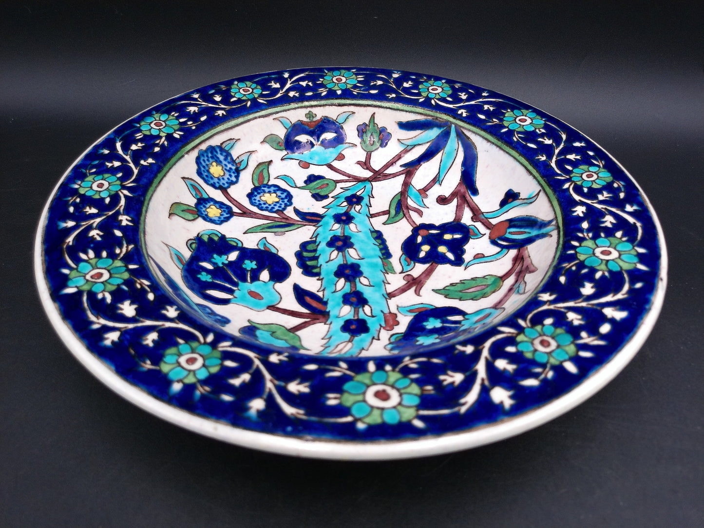 Ceramic Floral Vintage Dish Plate Bowl handmade ceramic plate Set of 2
