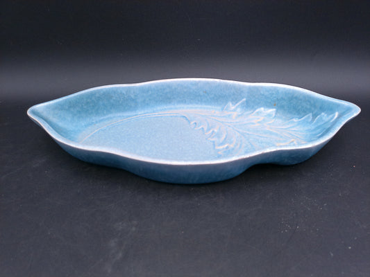 Roseville Rozane Leaf Shaped Stoneware Bowl 1941