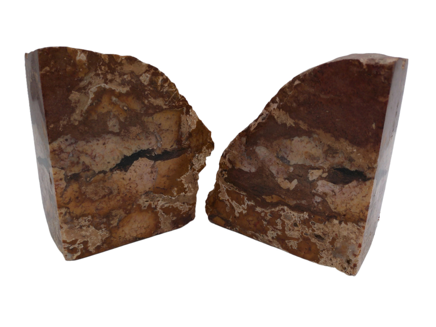 Pair of Vintage Stone Petrified Bookends