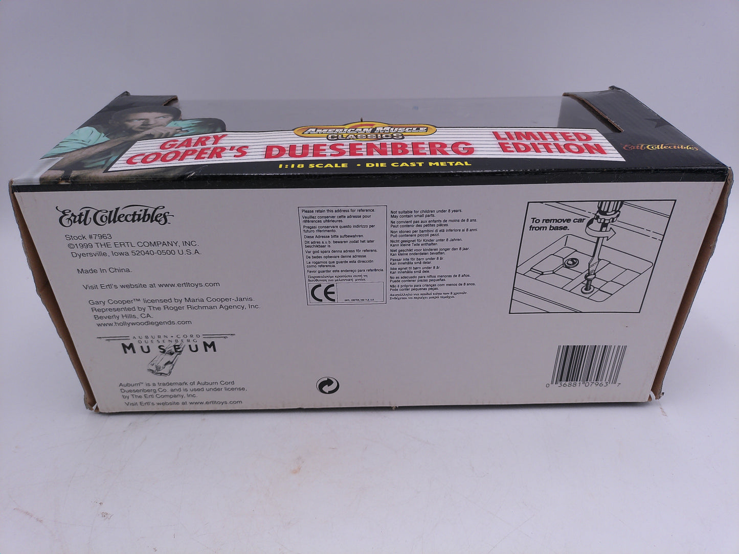 Duesenberg 1935  SSJ Gary Cooper 1:18 Ertl 1/18 model American Muscle Classics