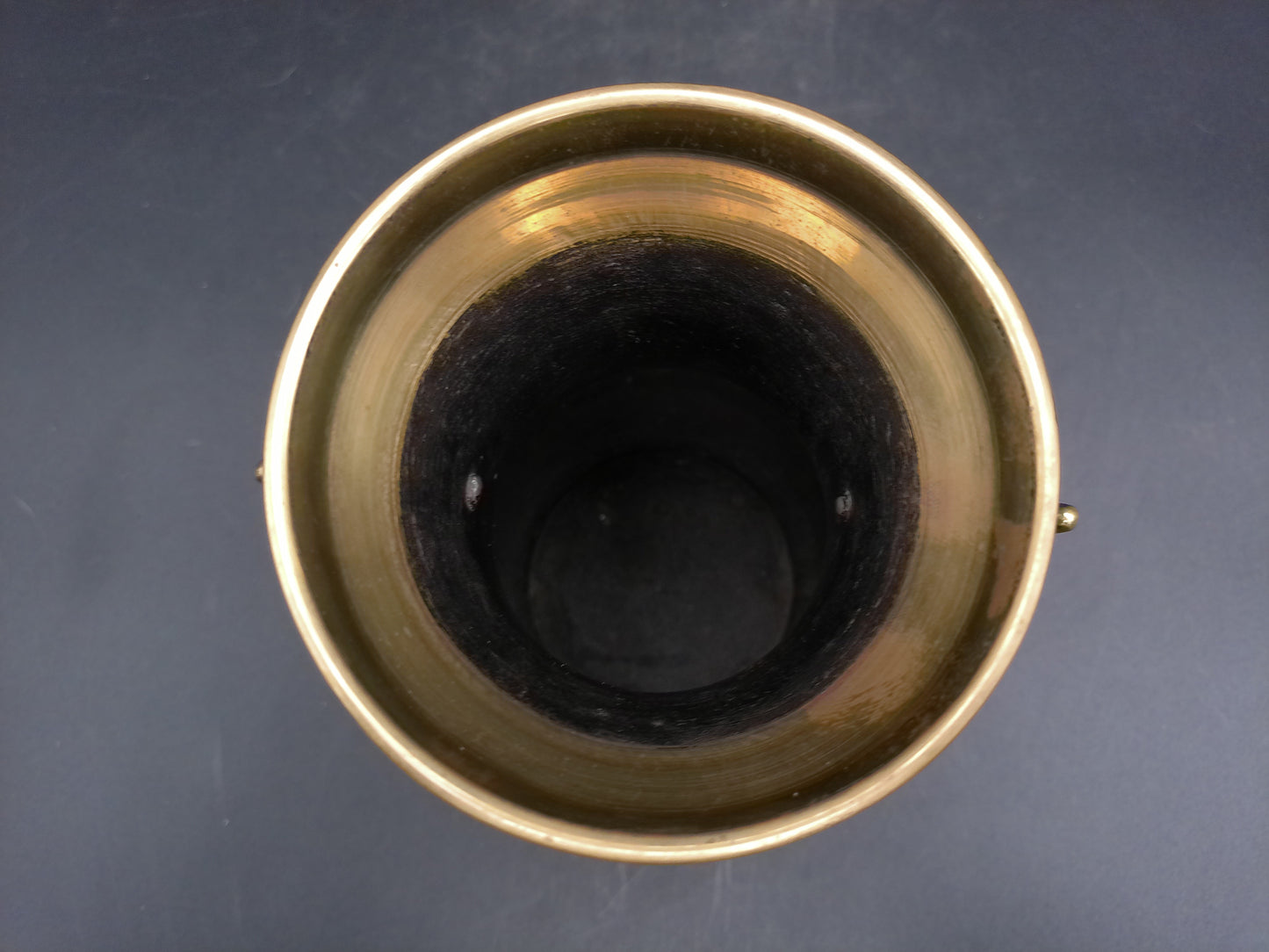 Japanese Japan Enamel Decorative Brass Vase Vintage