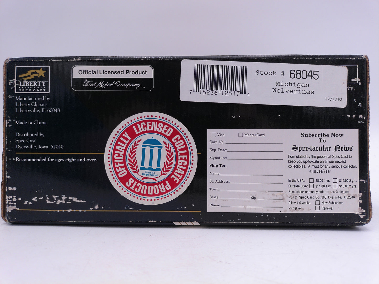 Liberty Collection Spec Cast Michigan Wolverines 1948 Ford Motor Company