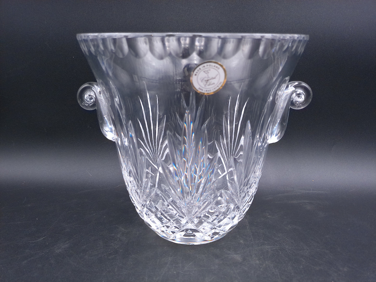 Crystal Champagne Bowl Made in Poland Clear 24% Lead Crystal Cut Elegant