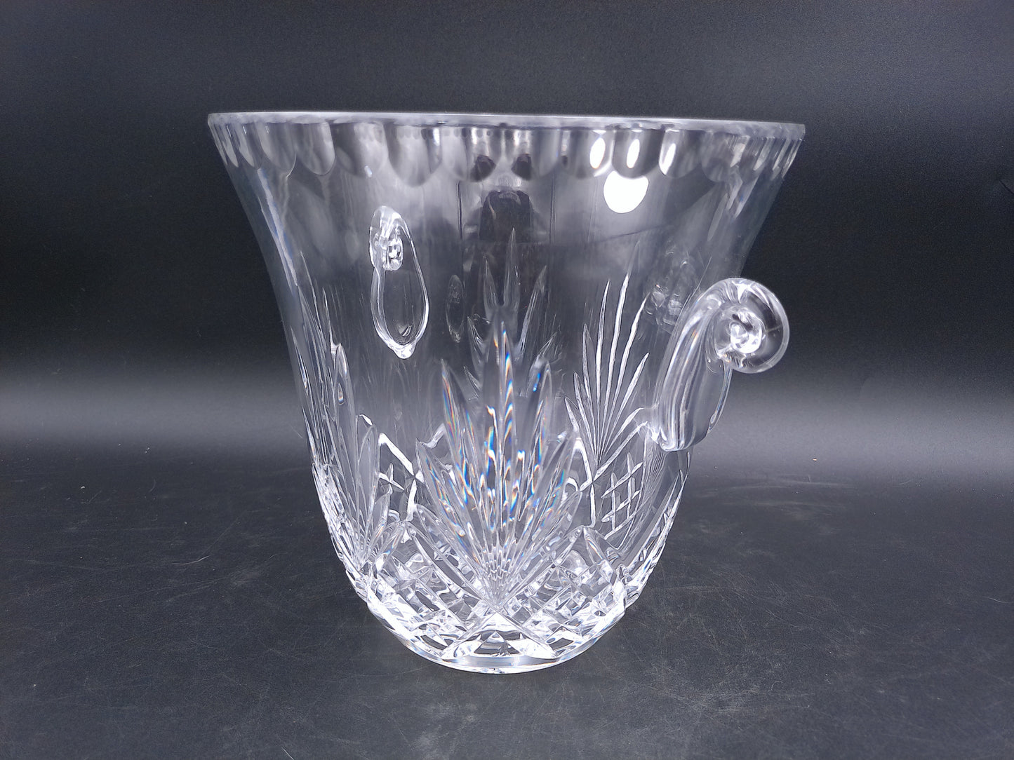 Crystal Champagne Bowl Made in Poland Clear 24% Lead Crystal Cut Elegant