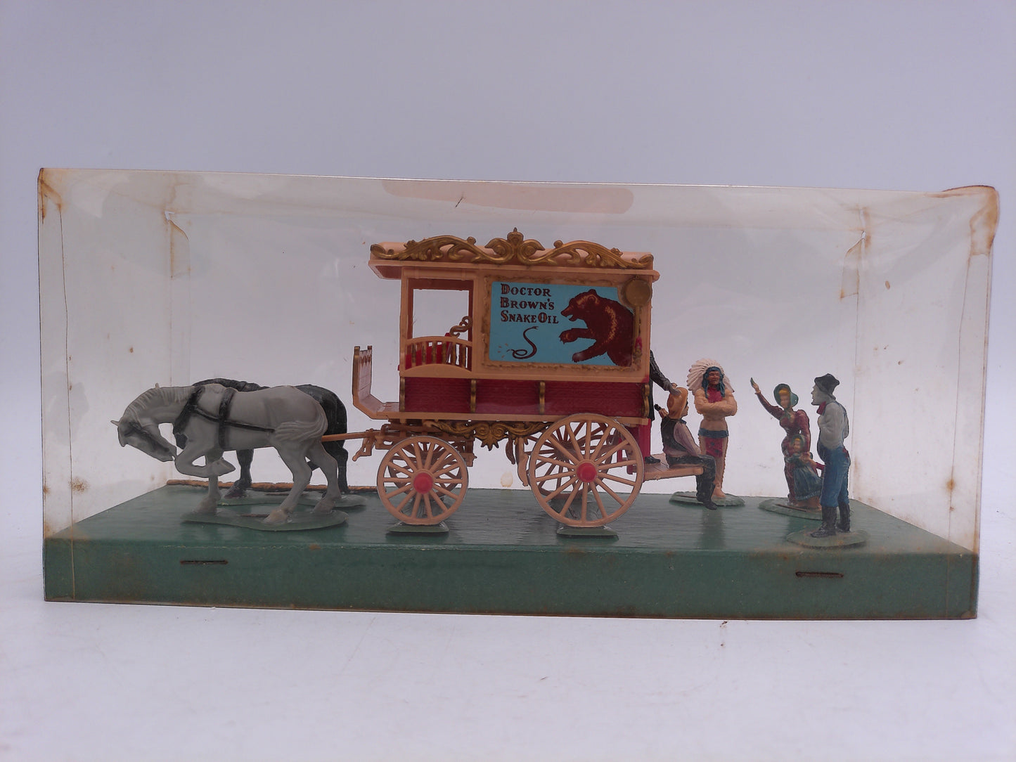 Doctor Brown's Snake Oil Horse Drawn Wagon Model in orginal display Rare
