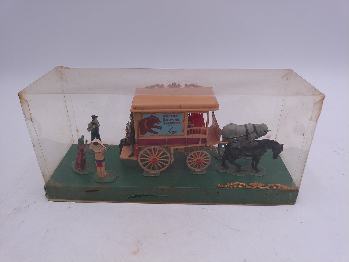 Doctor Brown's Snake Oil Horse Drawn Wagon Model in orginal display Rare