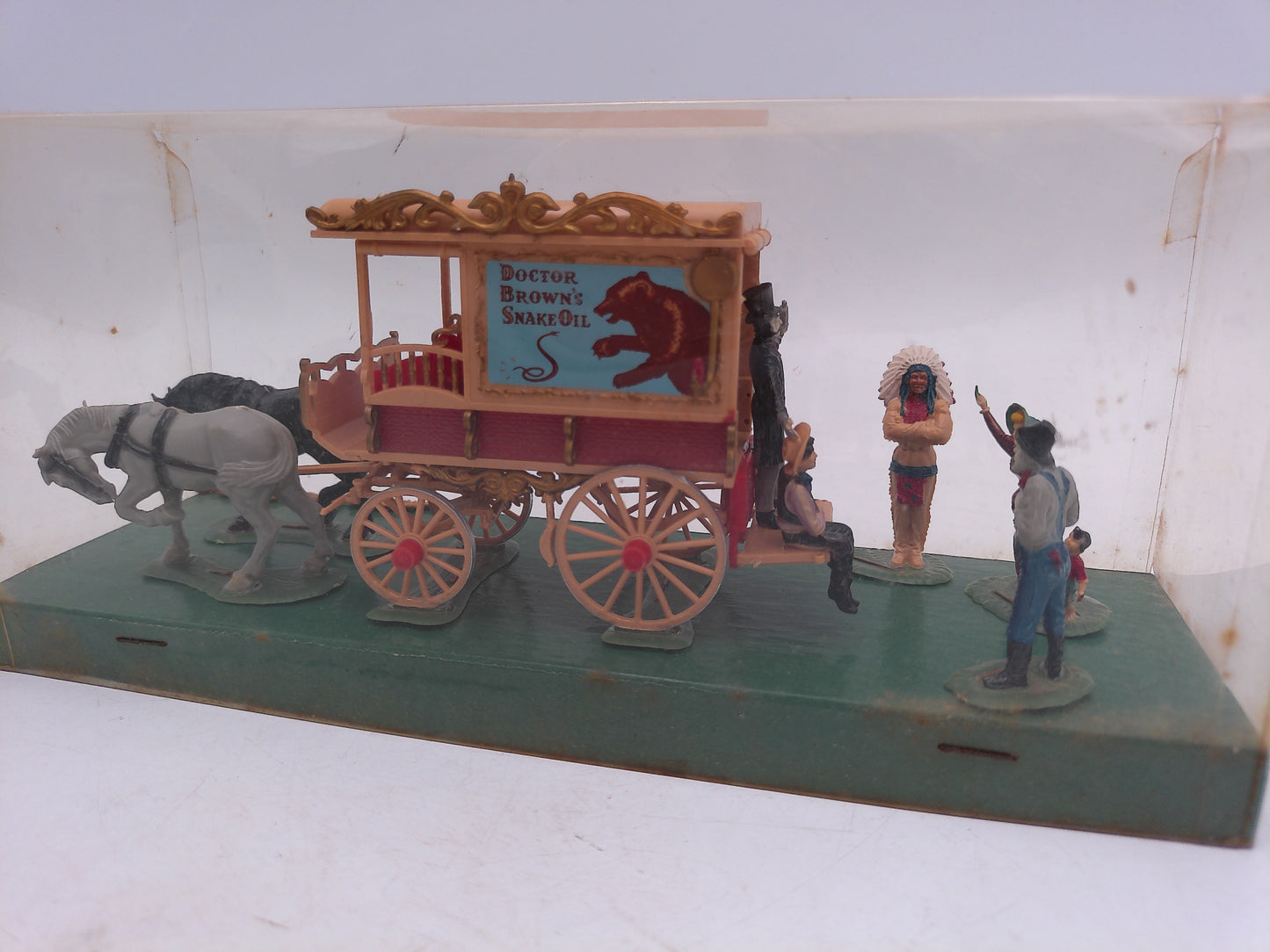 Doctor Brown's Snake Oil Horse Drawn Wagon Model in orginal display Rare