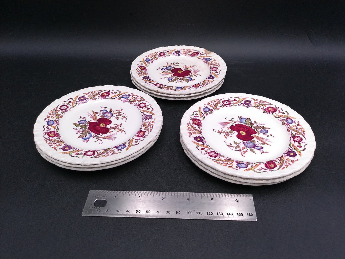Wedgwood Made in England Cornflower Bread And Butter Plates Set of 9