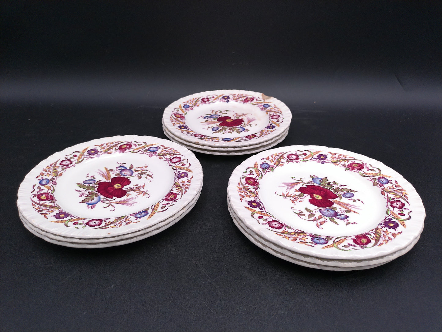 Wedgwood Made in England Cornflower Bread And Butter Plates Set of 9