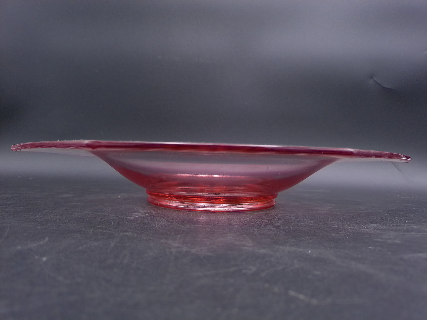Octagonal Pink Depression Glass Plate Bowl Vintage