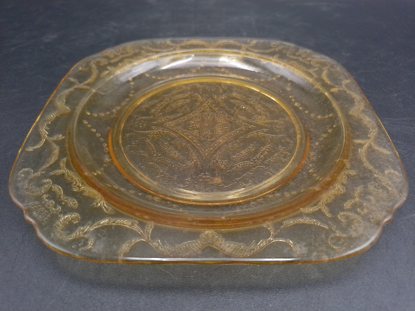 Depression Glass Federal Amber Madrid 6" Bread Plate