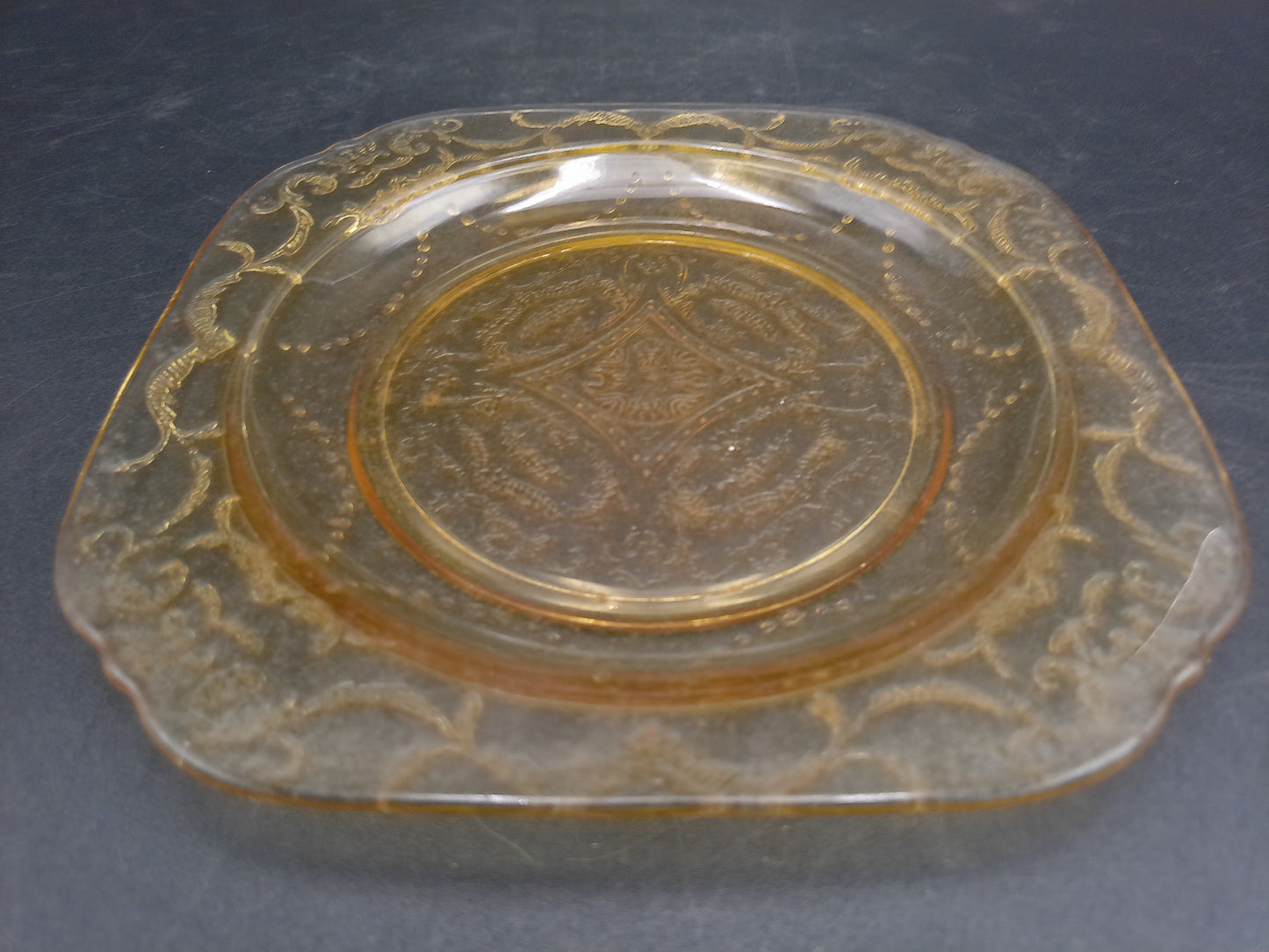 Depression Glass Federal Amber Madrid 6" Bread Plate