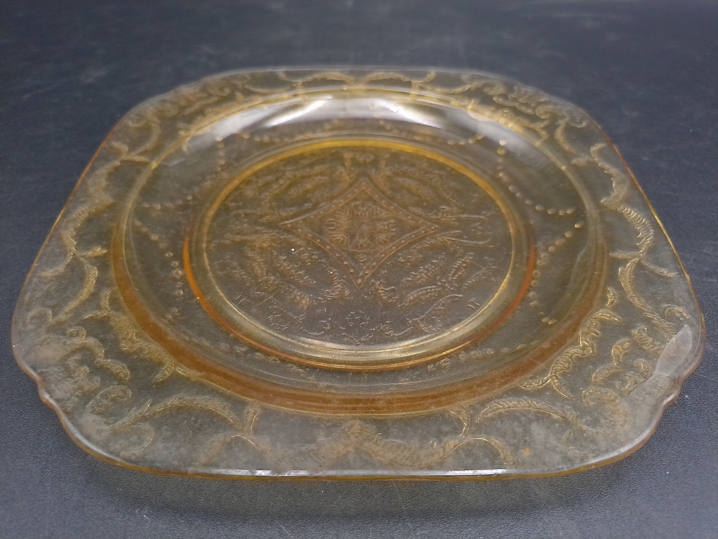 Depression Glass Federal Amber Madrid 6" Bread Plate