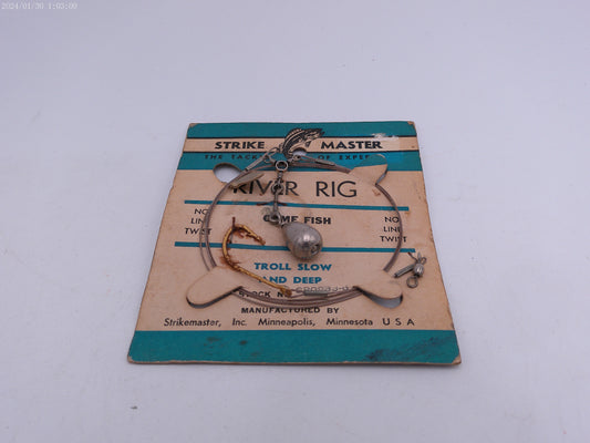 Vintage Strike Master Fishing River Rig With Lead-Steel Leader-New-Deep Troll.