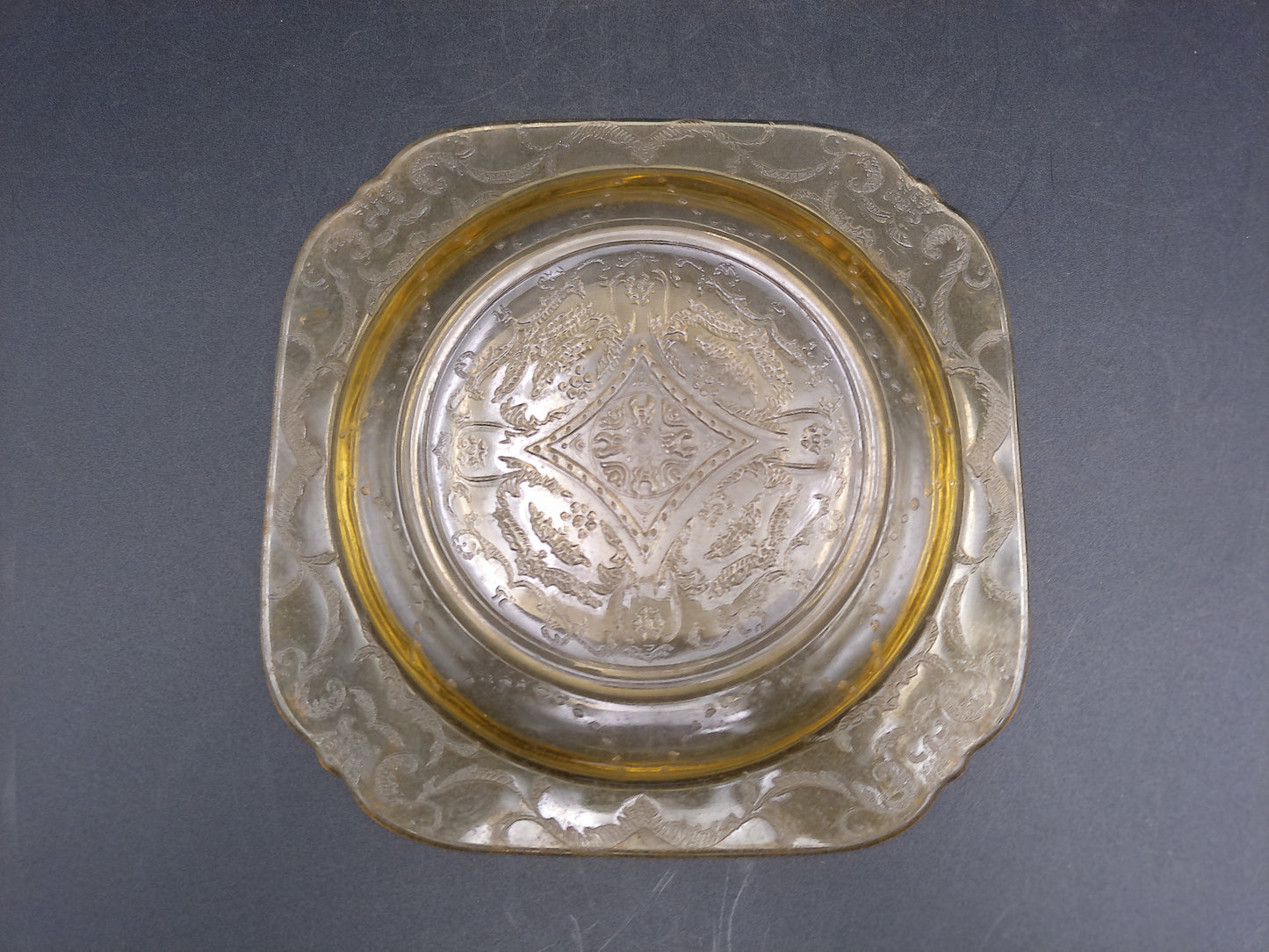 Depression Glass Federal Amber Madrid 6" Bread Plate