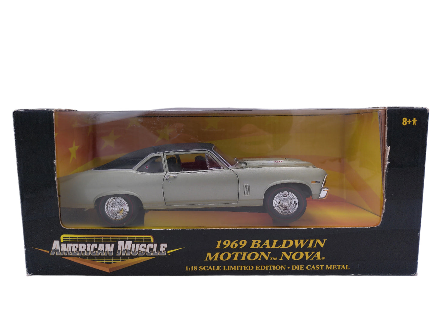 American Muscle 1 :18 Scale 1969 Chevrolet Baldwin Motion Nova Ss427 Rare