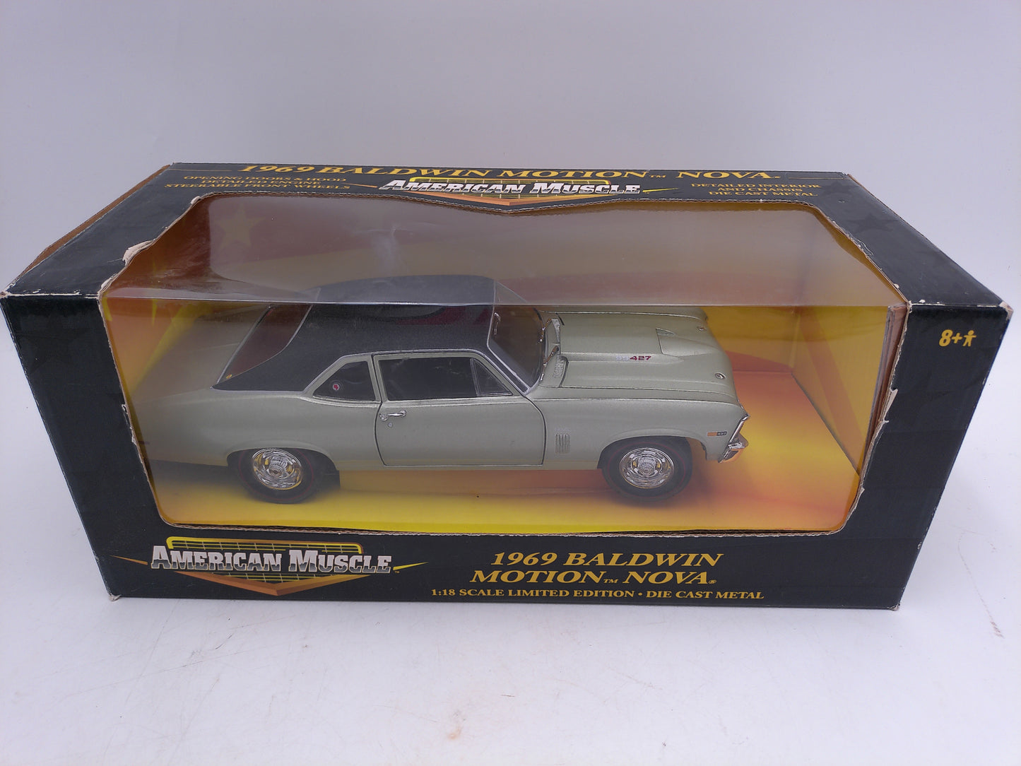 American Muscle 1 :18 Scale 1969 Chevrolet Baldwin Motion Nova Ss427 Rare