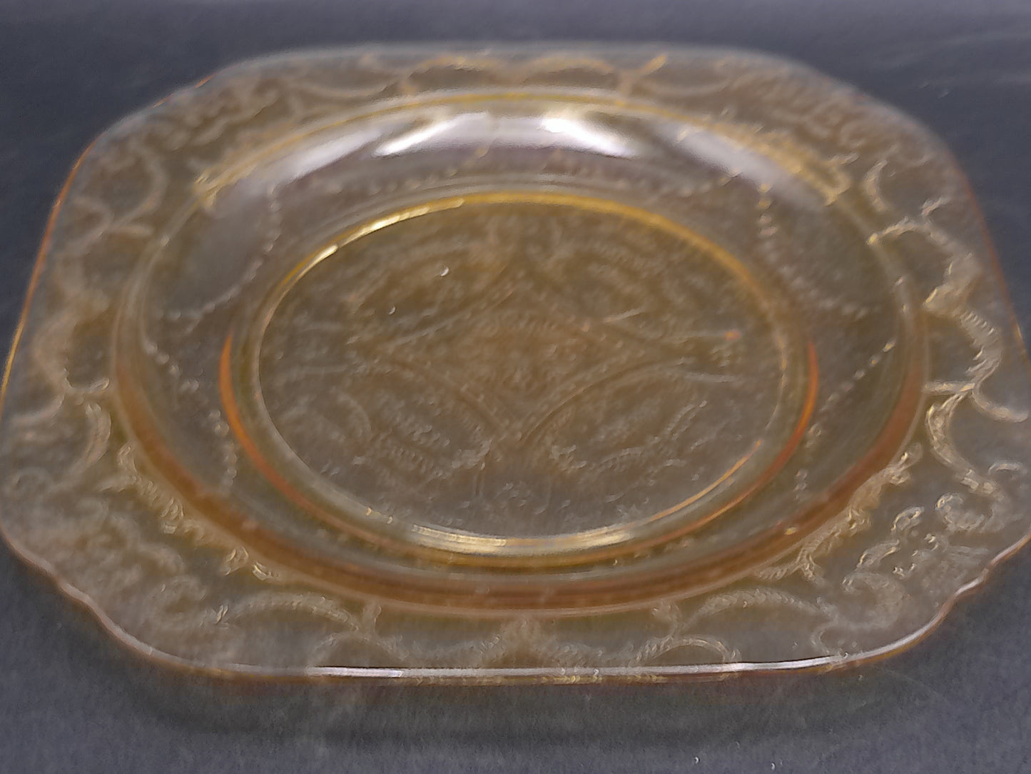 Depression Glass Federal Amber Madrid 6" Bread Plate