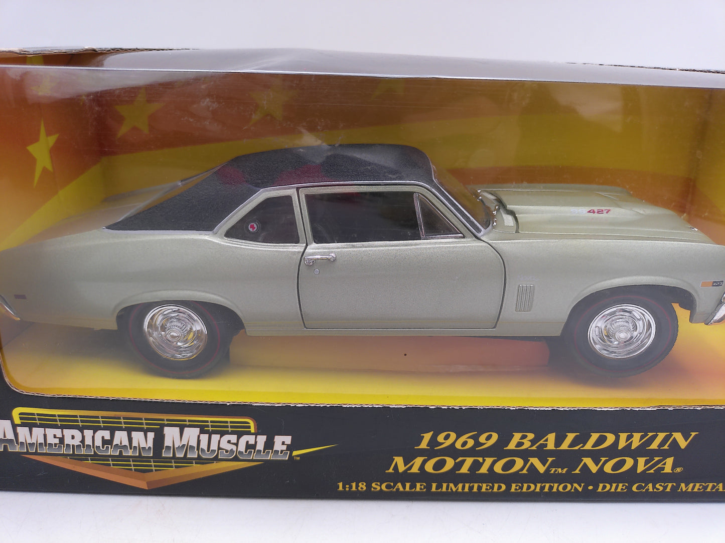 American Muscle 1 :18 Scale 1969 Chevrolet Baldwin Motion Nova Ss427 Rare