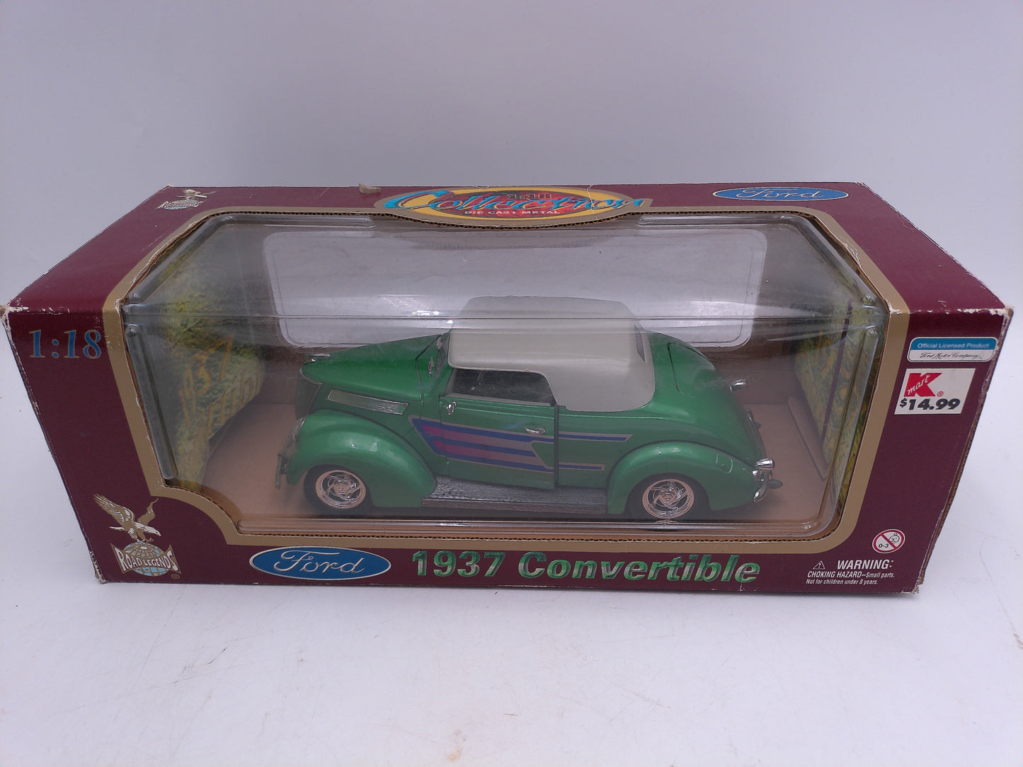 Legends 1937 Ford Convertible 1/18 Road Die Cast Collectible car