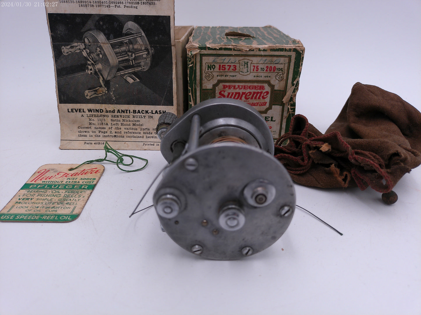 Vintage 1963 Pflueger Nobby No. 1963 Bait Casting Fishing Reel