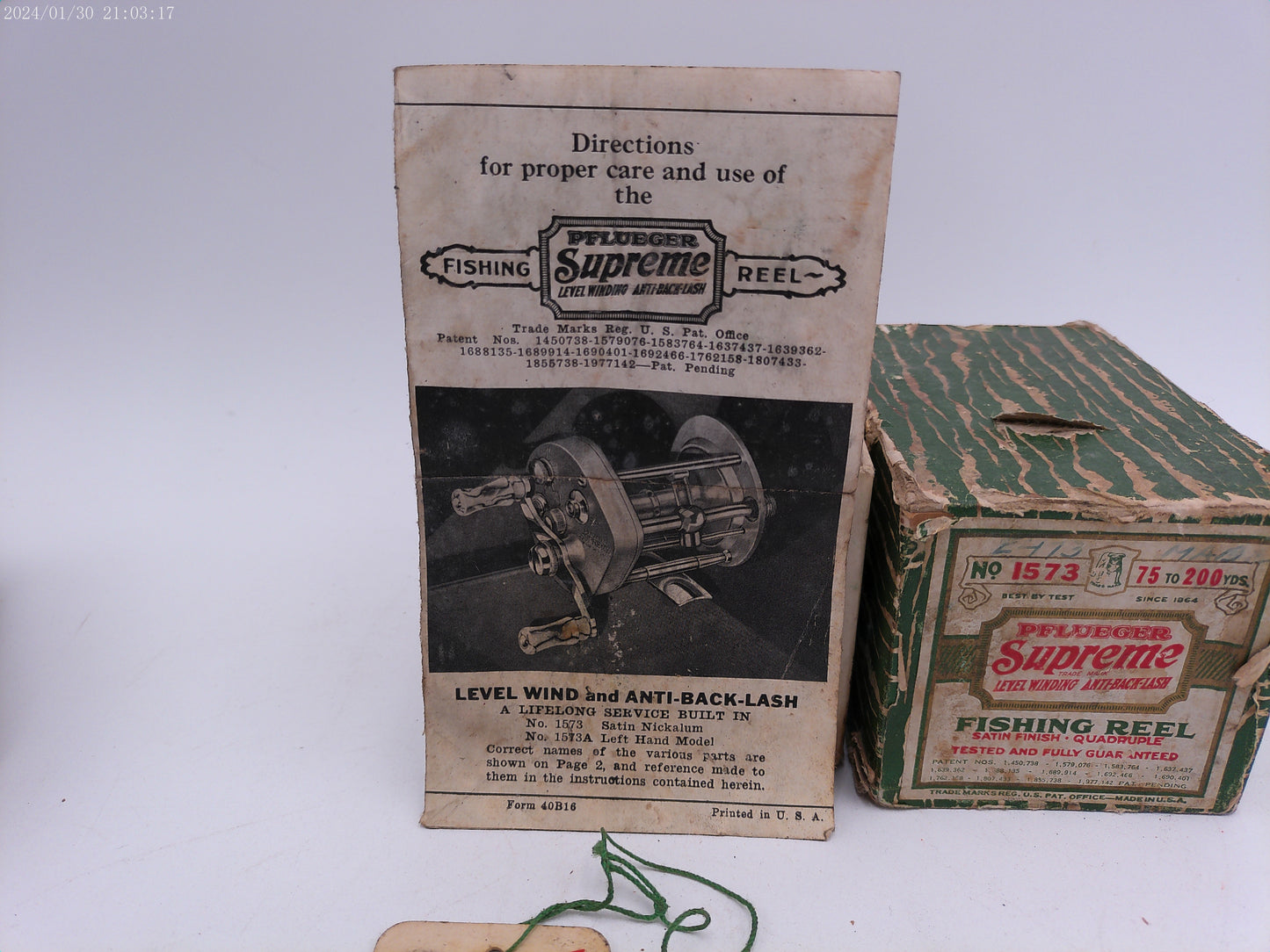 Vintage 1963 Pflueger Nobby No. 1963 Bait Casting Fishing Reel