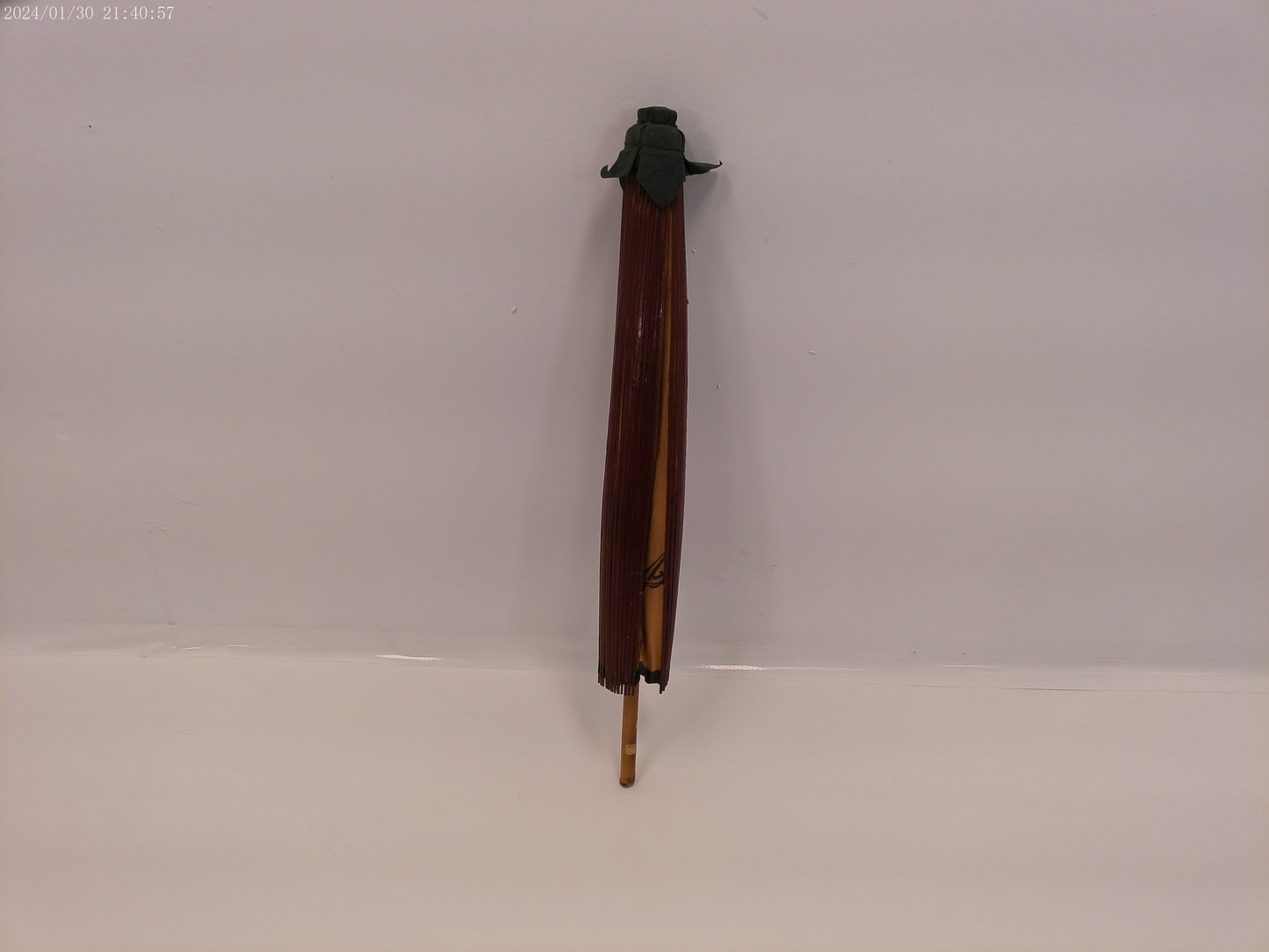 Asian Antique Hand Made Large Umbrella Wood Handle