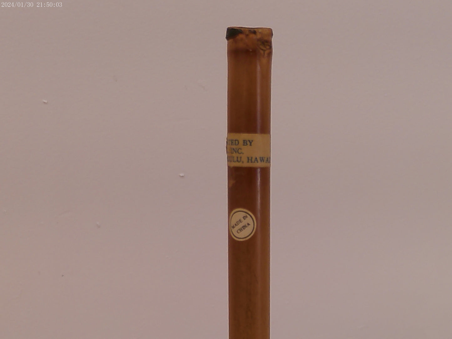 Asian Antique Hand Made Large Umbrella Wood Handle