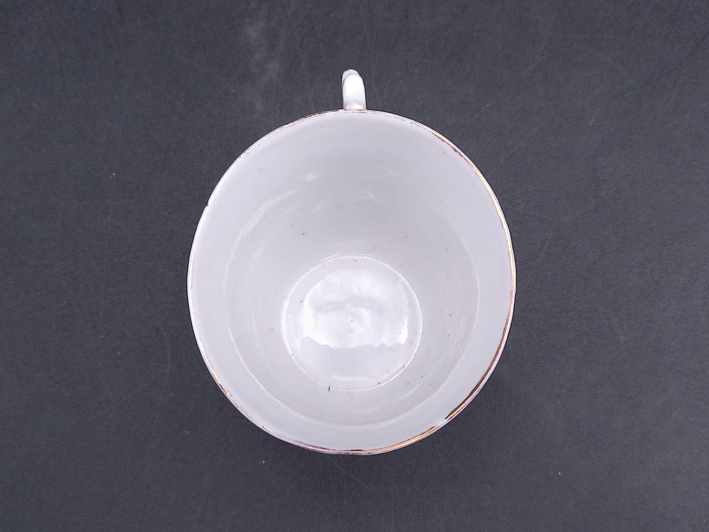 Tea Coffee Cup Beautiful Design Gold Plated Lines with Cute Cherubs From the 1950s
