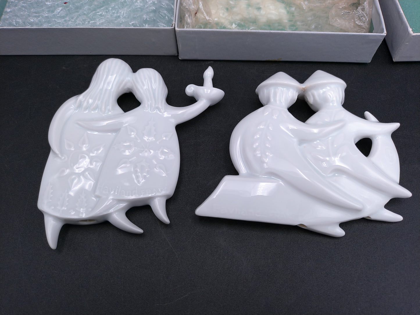 Haviland Porcelain Ornament Christmas Decoration In Box France Lot of 2 #2