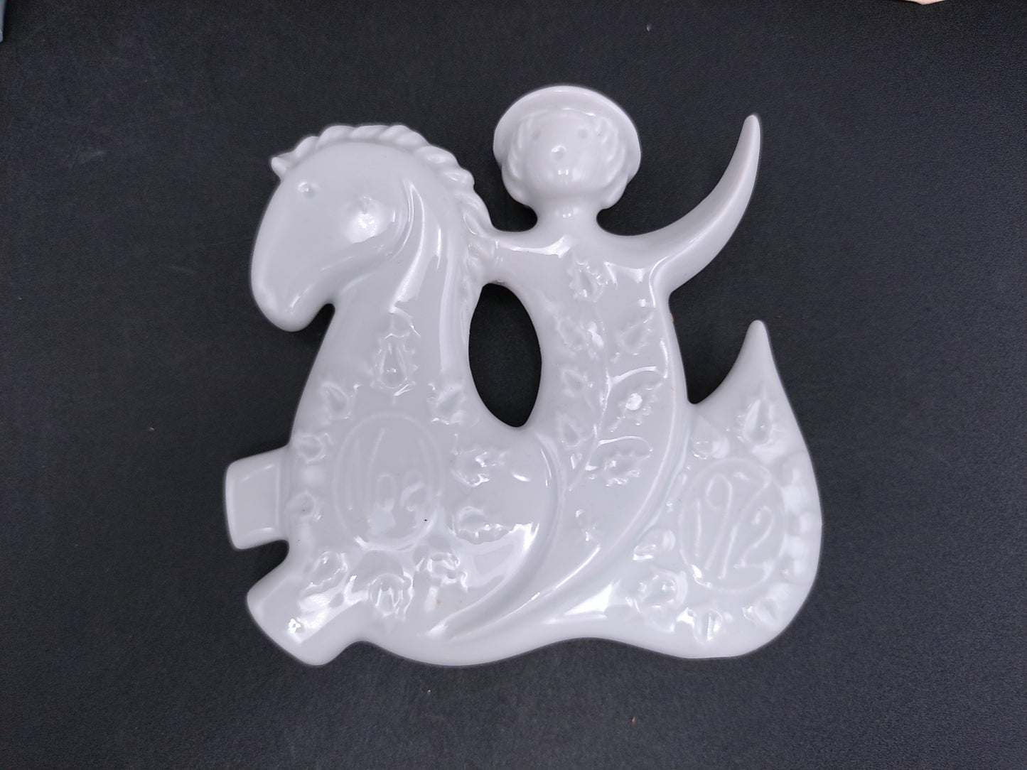 Haviland Porcelain Ornament Christmas Decoration On Moon Design Box Lot of 2 #4