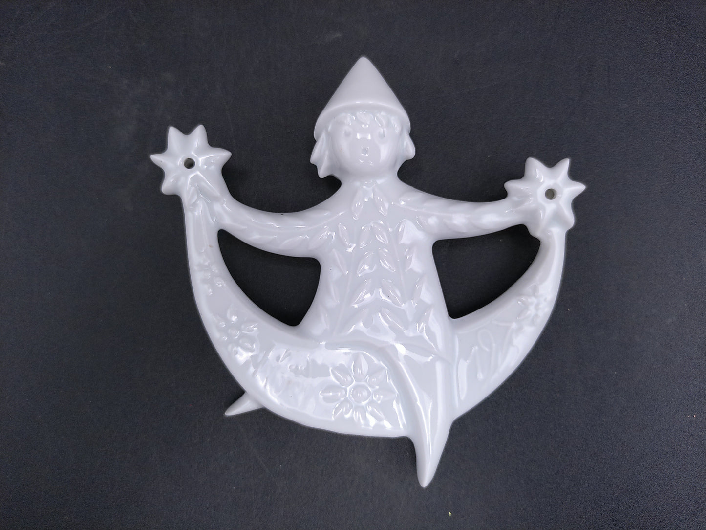 Haviland Porcelain Ornament Christmas Decoration On Moon Design Box Lot of 2 #4