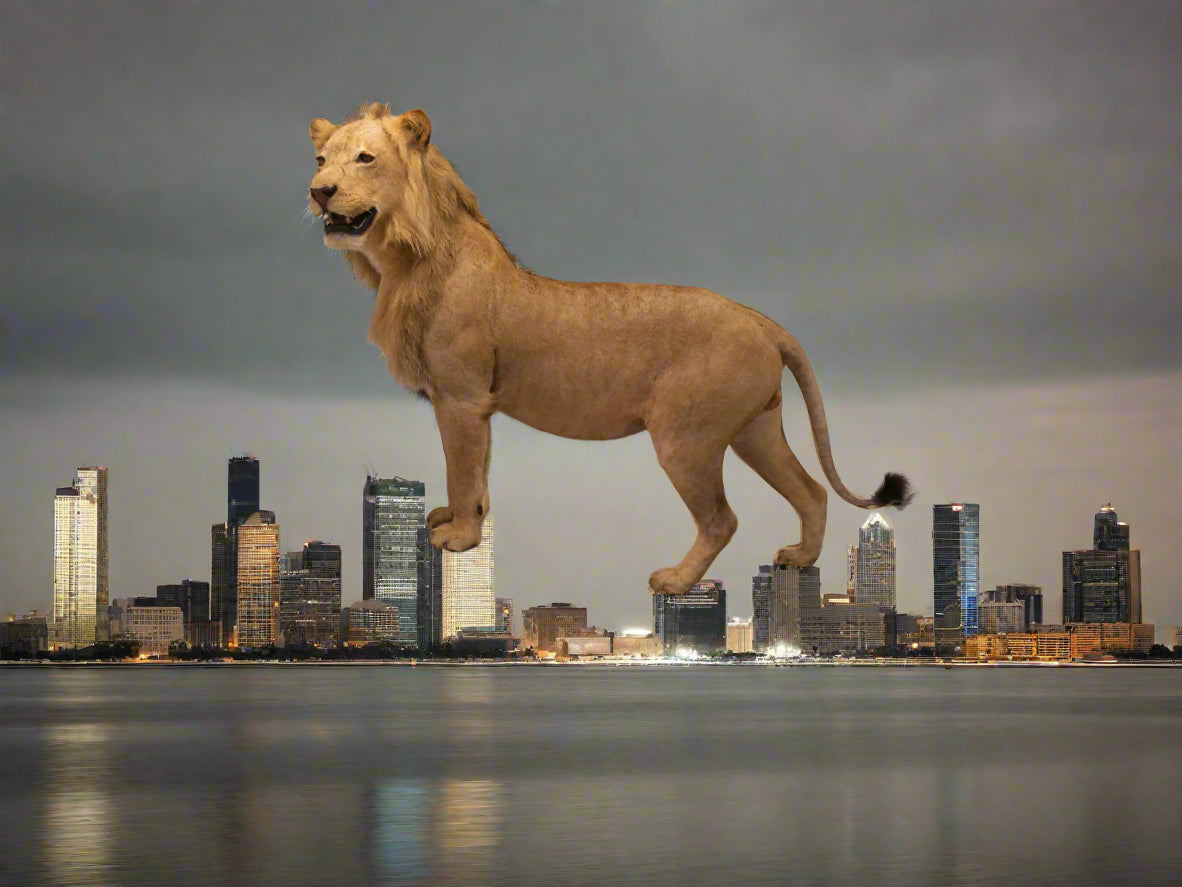 1 African Full Body Male Lion Taxidermy