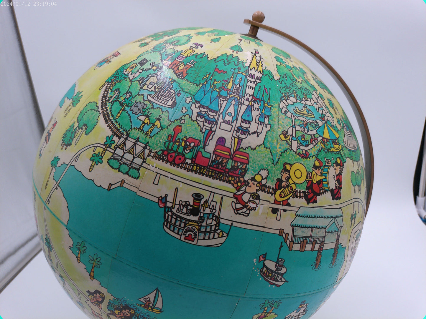 Walt Disney World Globe only 1000 made in 1975 Super Rare Vintage